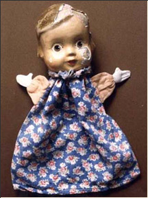 “Zuzia” the doll accompanied Yael Rosner in her hiding-place in the Warsaw Ghetto, Poland.