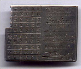 Food coupon pendant, Lodz Ghetto, Poland