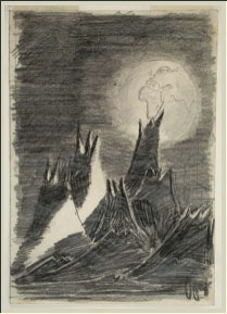 Moon Landscape, Peter Ginz, Theresienstadt Ghetto, Czechoslovakia